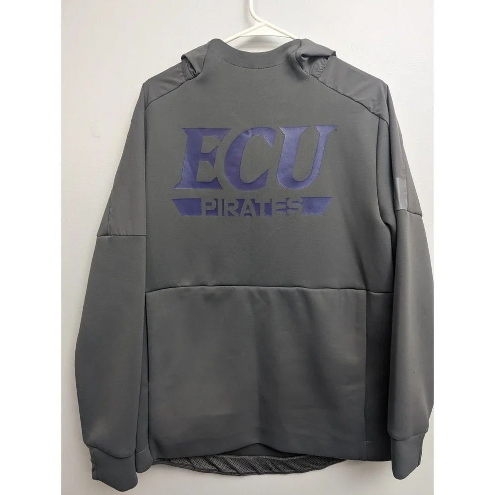 D4 East Carolina ECU Adidas Hoodie Mens M Gray